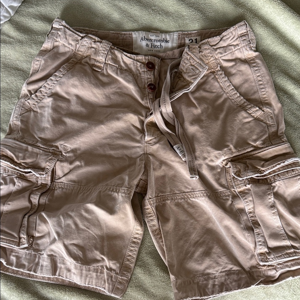 Abercrombie & Fitch Light Brown Cargo Shorts